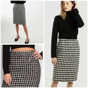 Lafayette 148 black & white wool pencil skirt